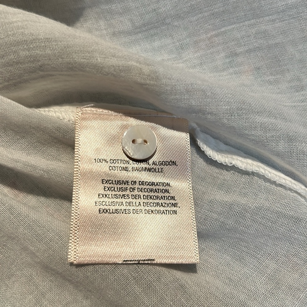 NWT Embroidered White Blouse From Anthropologie size XSmall - Picture 6 of 12